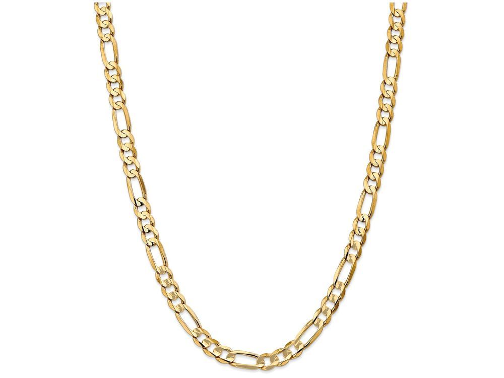 FJC Finejewelers 24 Inch 14k 6.75mm Concave Open Figaro Chain Necklace