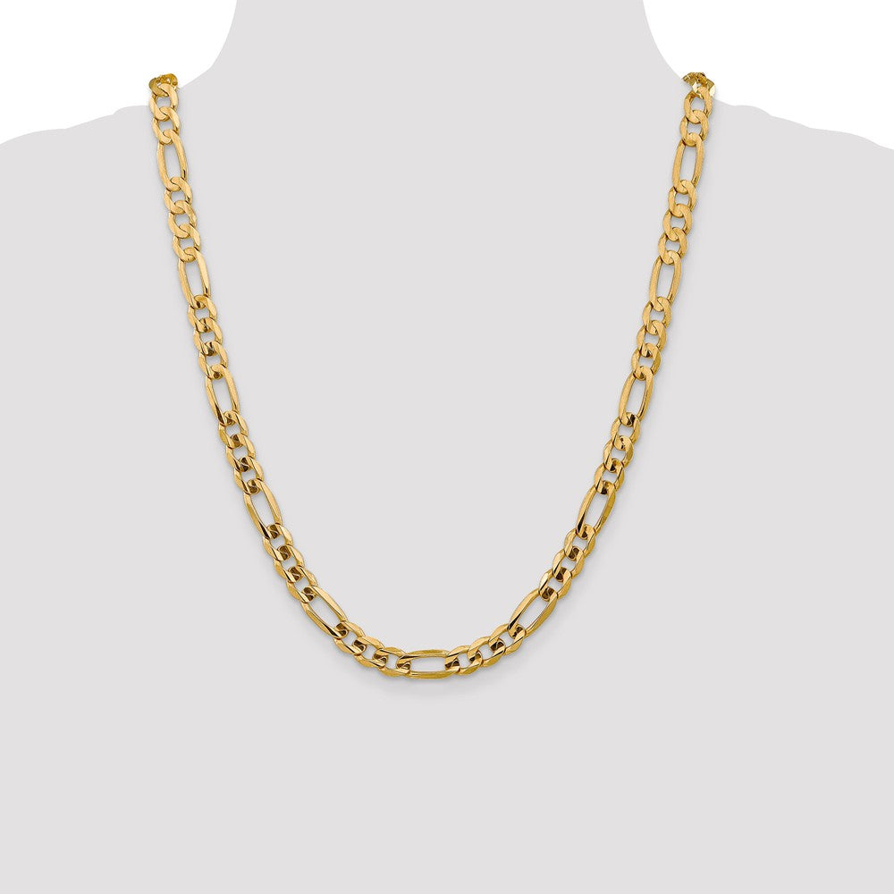 FJC Finejewelers 18 Inch 14k 7.5mm Concave Open Figaro Chain Necklace