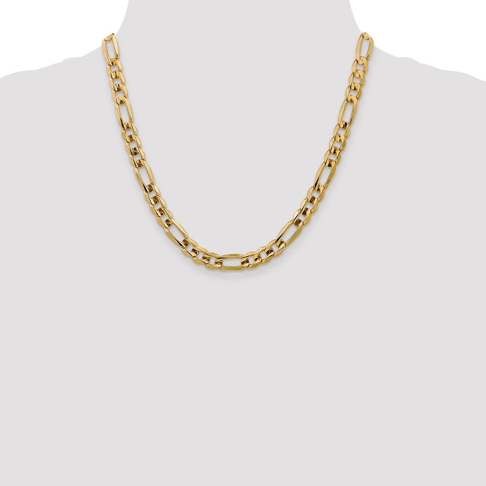 FJC Finejewelers 20 Inch 14k 7.5mm Concave Open Figaro Chain Necklace