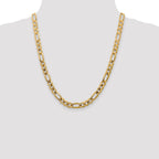FJC Finejewelers 22 Inch 14k 7.5mm Concave Open Figaro Chain Necklace