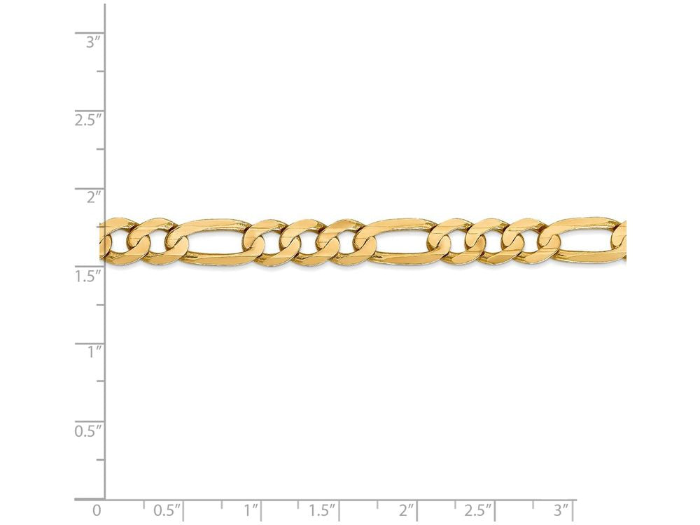 FJC Finejewelers 8 Inch 14k Yellow Gold 7.5mm Concave Open Figaro Chain Bracelet