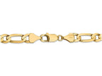 FJC Finejewelers 8 Inch 14k Yellow Gold 7.5mm Concave Open Figaro Chain Bracelet