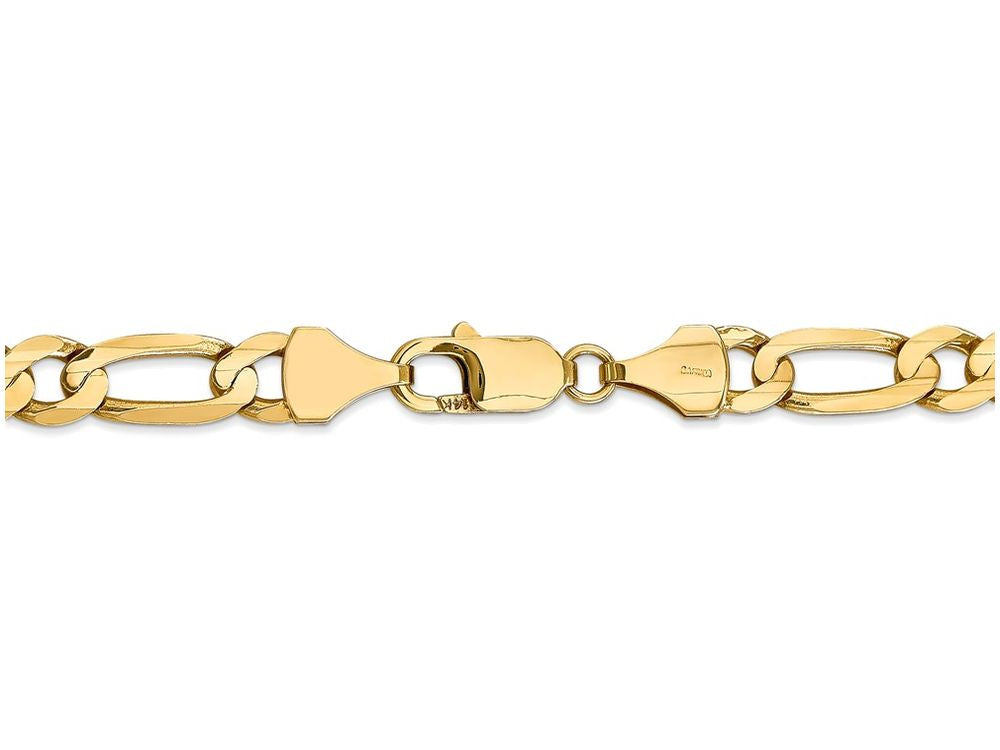 FJC Finejewelers 8 Inch 14k Yellow Gold 7.5mm Concave Open Figaro Chain Bracelet