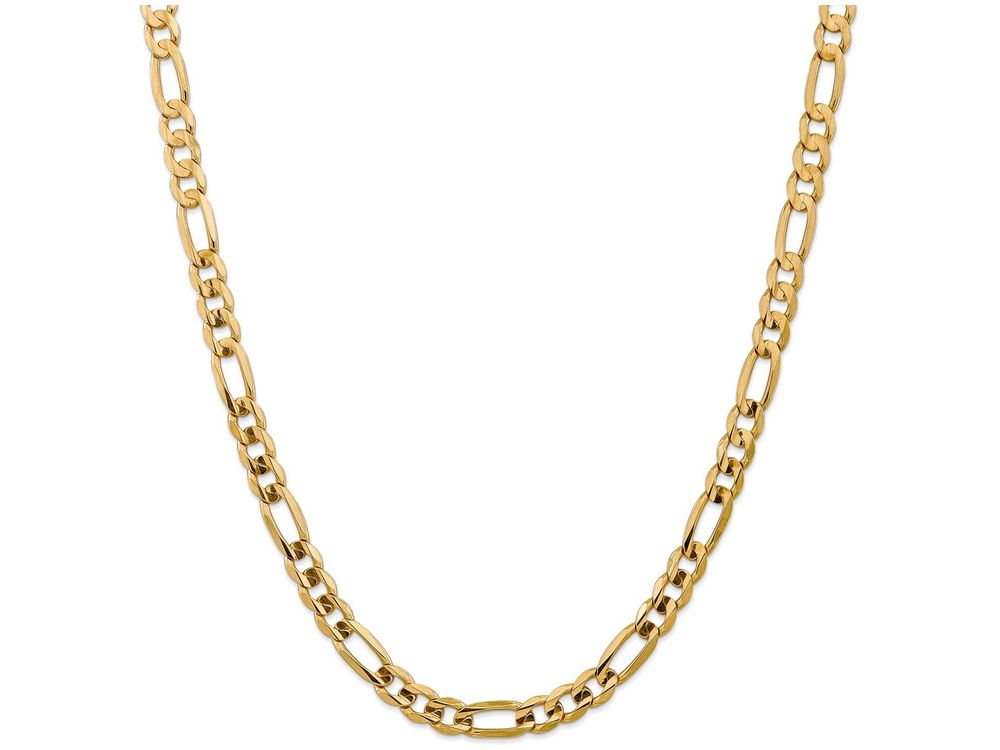 FJC Finejewelers 8 Inch 14k Yellow Gold 7.5mm Concave Open Figaro Chain Bracelet