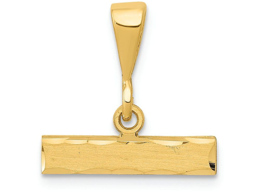 FJC Finejewelers 14k Yellow Gold Casted Large Bright Cut Top Charm
