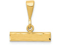 FJC Finejewelers 14k Yellow Gold Casted Large Bright Cut Top Charm