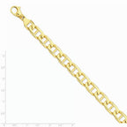 FJC Finejewelers 9 Inch 14k 11mm Hand-polished Anchor Link Chain Ankle Bracelet (Smaller Ankles)