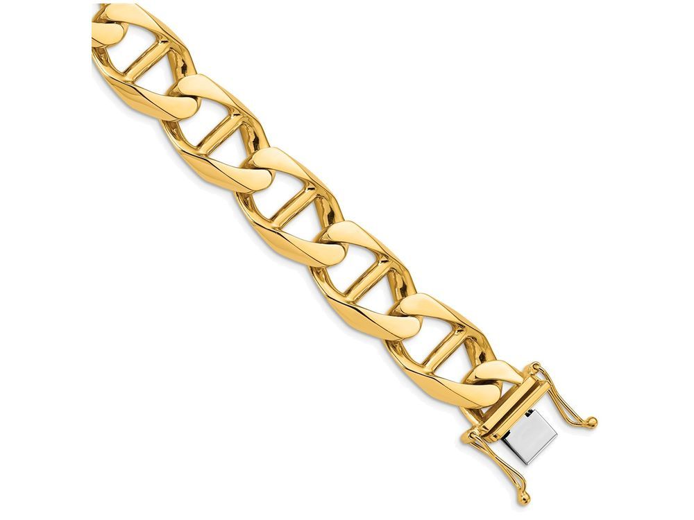 FJC Finejewelers 8 Inch 14k 15mm Hand-polished Anchor Link Chain Bracelet