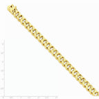 FJC Finejewelers 8 Inch 14k 9.2mm Hand-polished Traditional Link Chain Bracelet