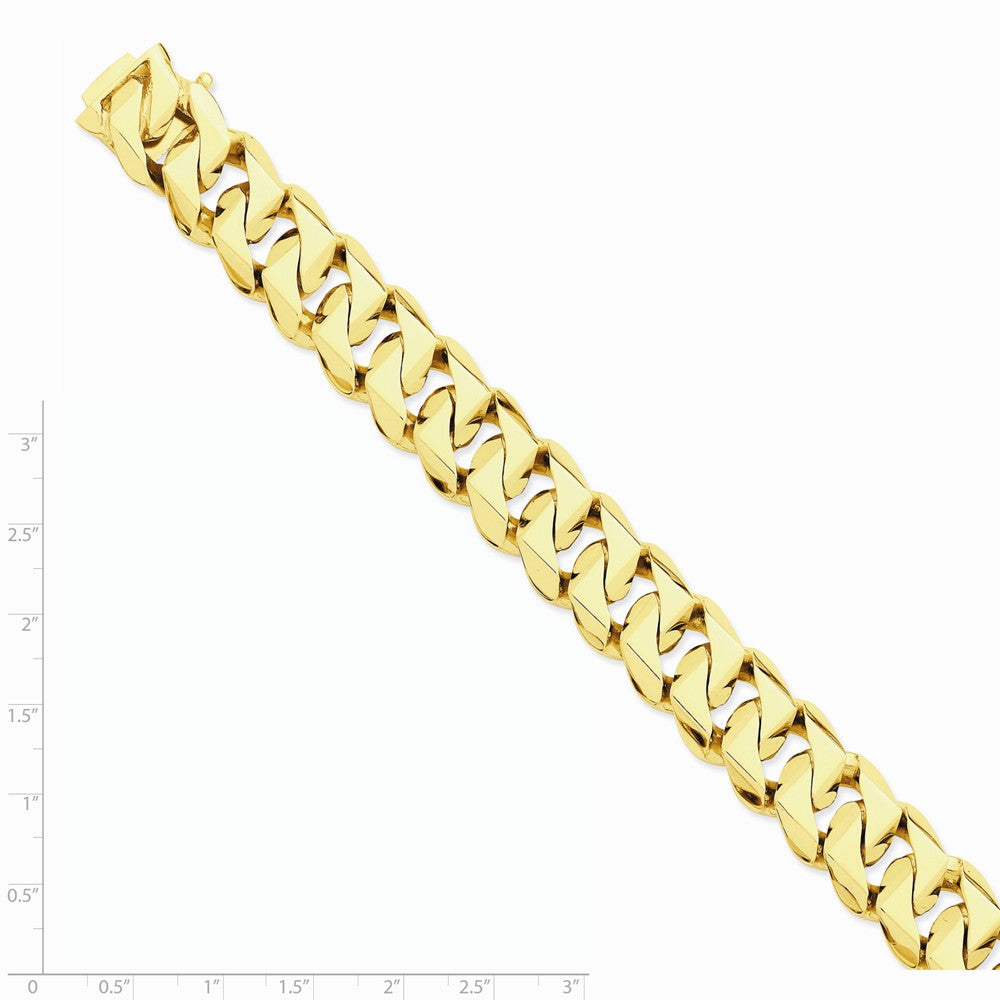 FJC Finejewelers 8 Inch 14k 16mm Hand-polished Traditional Link Chain Bracelet