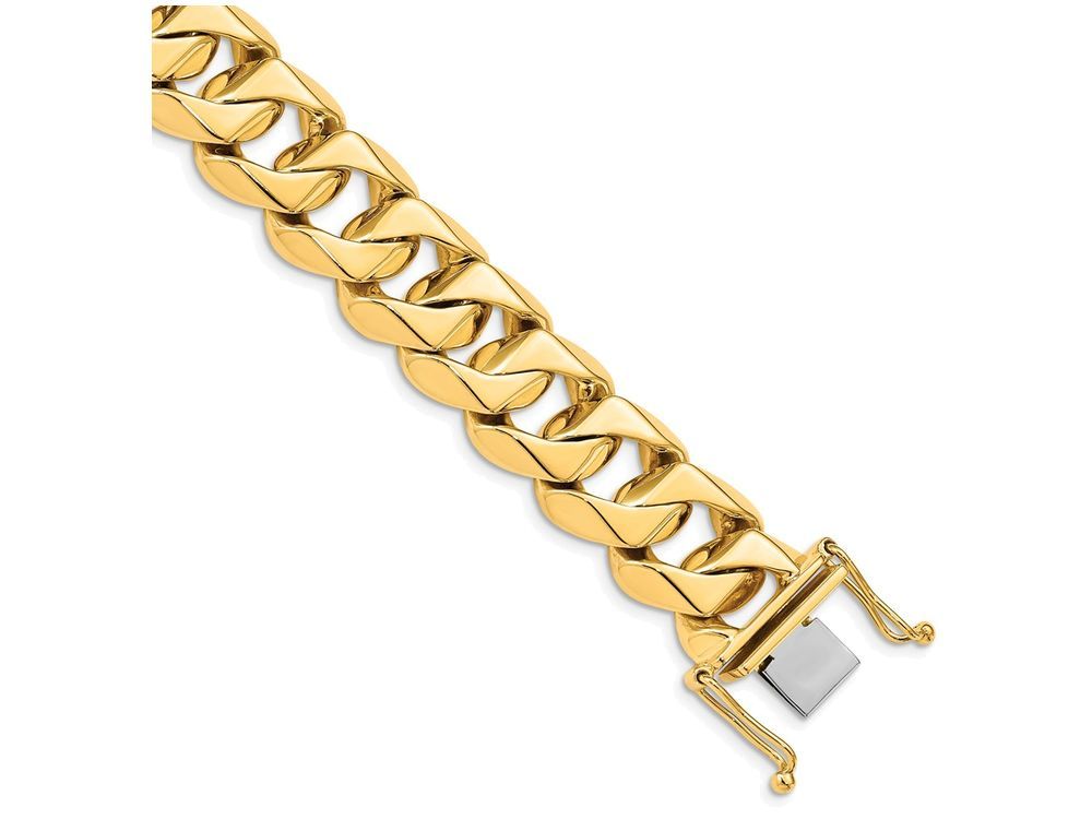 FJC Finejewelers 8 Inch 14k 16mm Hand-polished Traditional Link Chain Bracelet