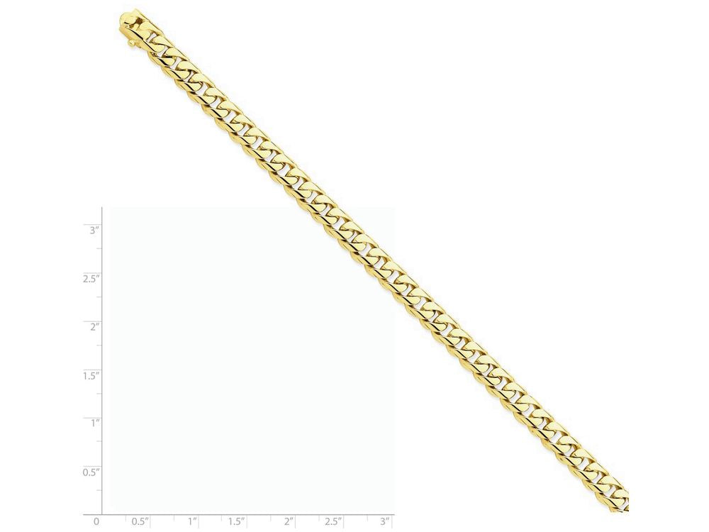 FJC Finejewelers 8 Inch 14k Yellow Gold 7.25mm Hand-polished Rounded Curb Chain Bracelet