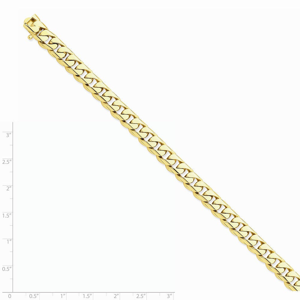 FJC Finejewelers 8 Inch 14k 8.75mm Hand-polished Rounded Curb Chain Bracelet