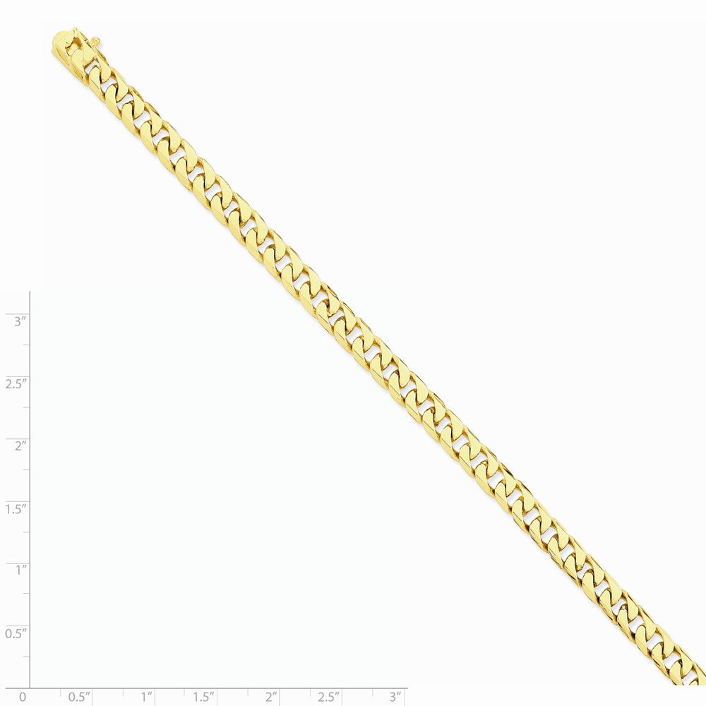 FJC Finejewelers 8 Inch 14k 6.8mm Hand-polished Flat Beveled Curb Chain Bracelet