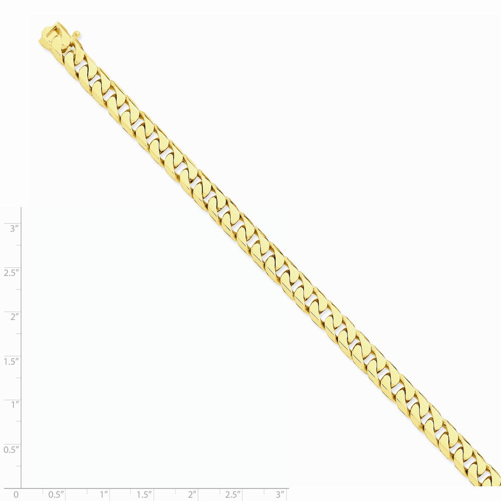 FJC Finejewelers 8 Inch 14k 7.8mm Hand-polished Flat Beveled Curb Chain Bracelet