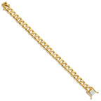 FJC Finejewelers 8 Inch 14k 9.8mm Hand-polished Flat Beveled Curb Chain Bracelet
