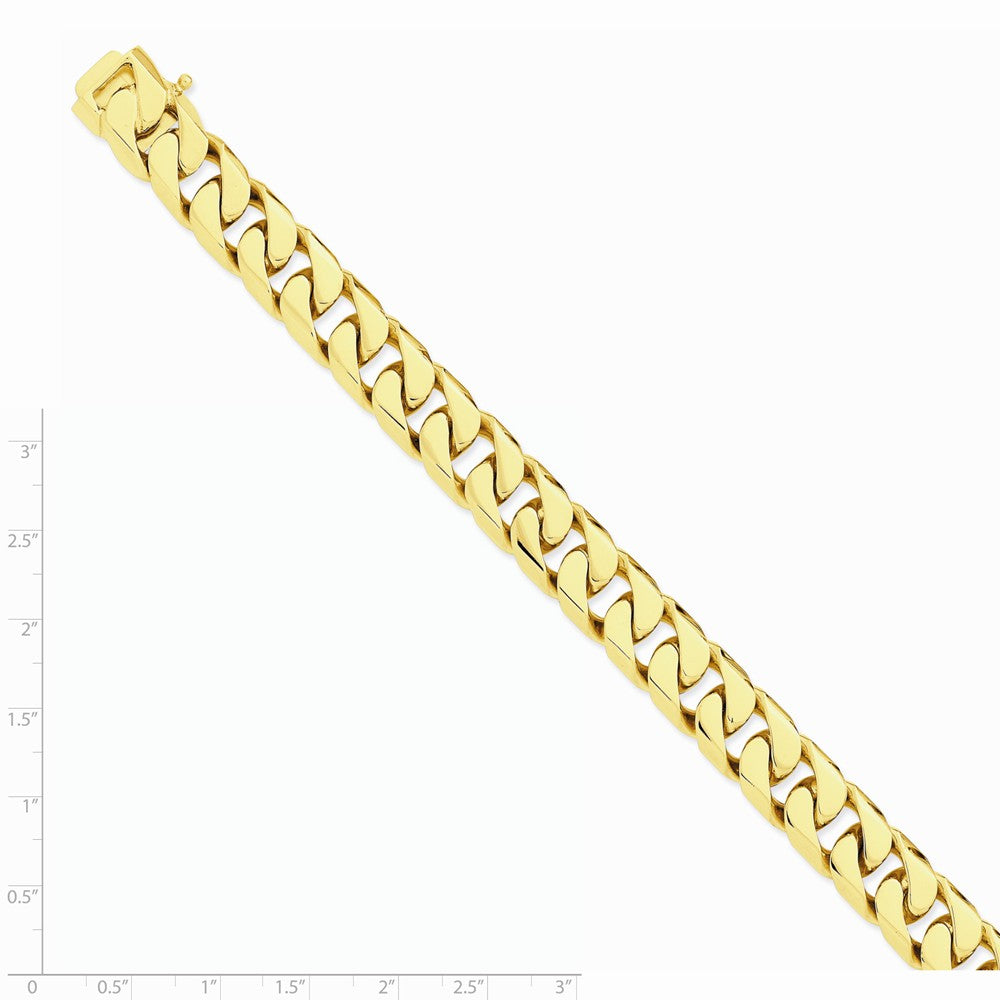 FJC Finejewelers 8 Inch 14k 12.4mm Hand-polished Flat Beveled Curb Chain Bracelet
