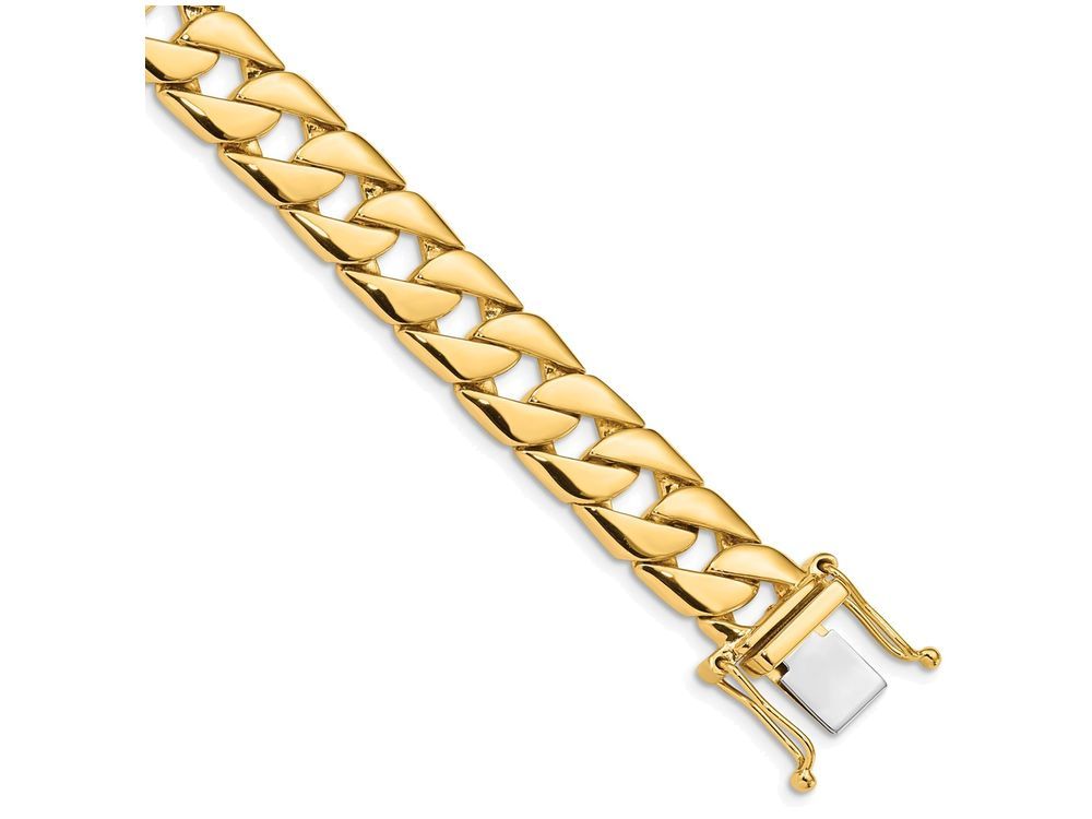 FJC Finejewelers 8 Inch 14k 10mm Hand-polished Fancy Link Chain Bracelet
