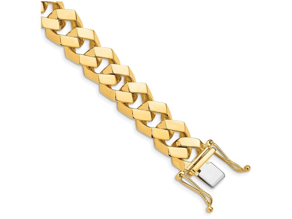 FJC Finejewelers 8 Inch 14k 12mm Hand-polished Fancy Link Chain Bracelet