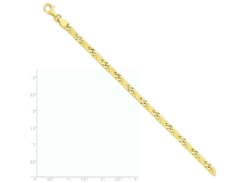 FJC Finejewelers 8 Inch 14k Yellow Gold 5mm Hand-polished Fancy Link Chain Bracelet