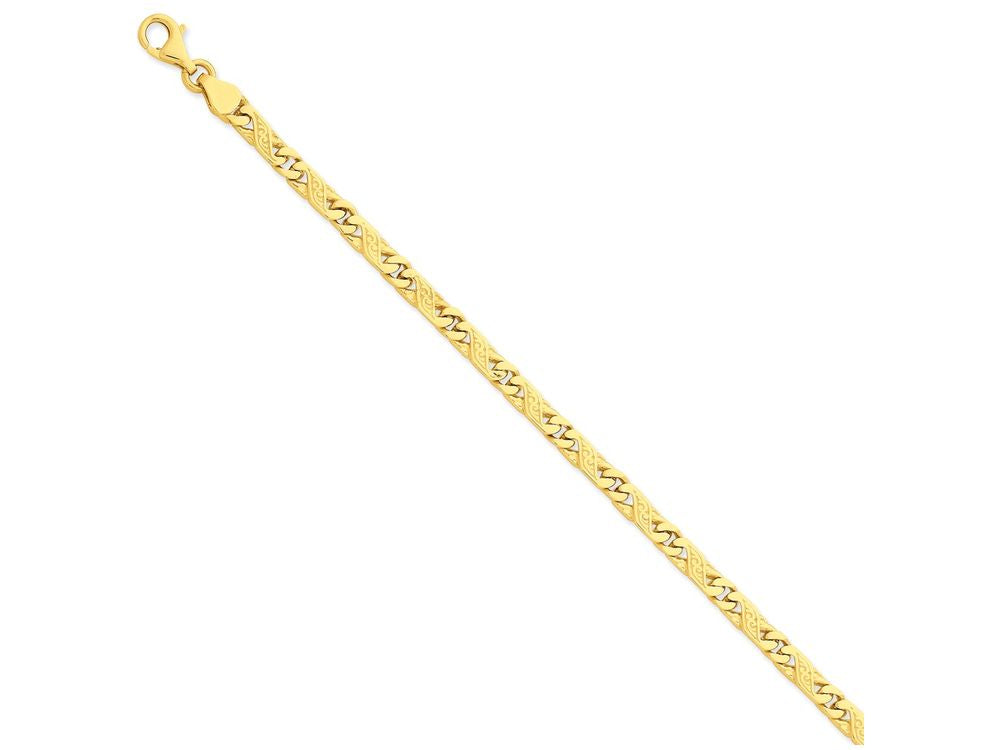 FJC Finejewelers 8 Inch 14k Yellow Gold 5mm Hand-polished Fancy Link Chain Bracelet