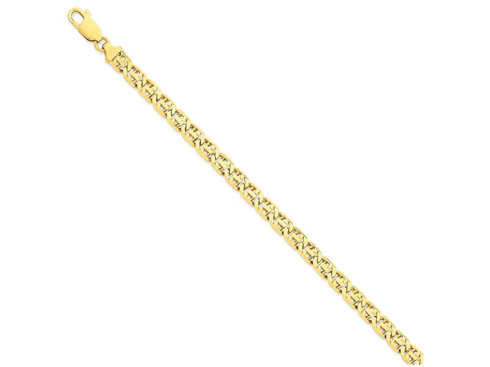 FJC Finejewelers 7 Inch 14k Yellow Gold 7mm Hand-polished Fancy Link Chain Bracelet