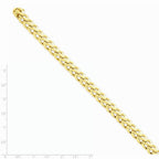 FJC Finejewelers 8 Inch 14k 9mm Hand-polished Fancy Link Chain Bracelet