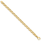 FJC Finejewelers 8 Inch 14k 8mm Hand-polished Fancy Link Chain Bracelet