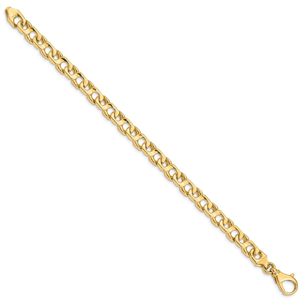 FJC Finejewelers 8 Inch 14k 8mm Hand-polished Fancy Link Chain Bracelet