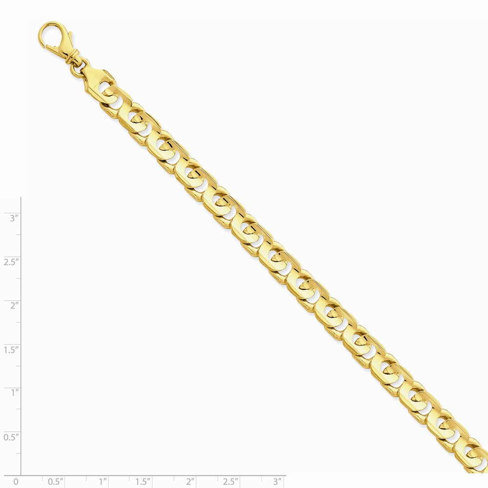FJC Finejewelers 8 Inch 14k 8mm Hand-polished Fancy Link Chain Bracelet