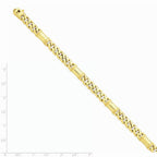 FJC Finejewelers 8 Inch 14k 7.5mm Hand-polished Fancy Link Chain Bracelet