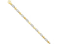 FJC Finejewelers 8 Inch 14 kt Two Tone Gold 5mm Fancy Link Chain Bracelet