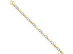 FJC Finejewelers 8 Inch 14 kt Two Tone Gold 5mm Fancy Link Chain Bracelet