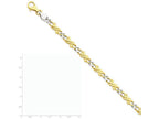 FJC Finejewelers 8 Inch 14 kt Two Tone Gold 6mm Hand-polished Fancy Link Chain Bracelet