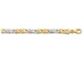 FJC Finejewelers 9 Inch 14k Two-tone 6mm Fancy Link Chain Ankle Bracelet (Smaller Ankles)