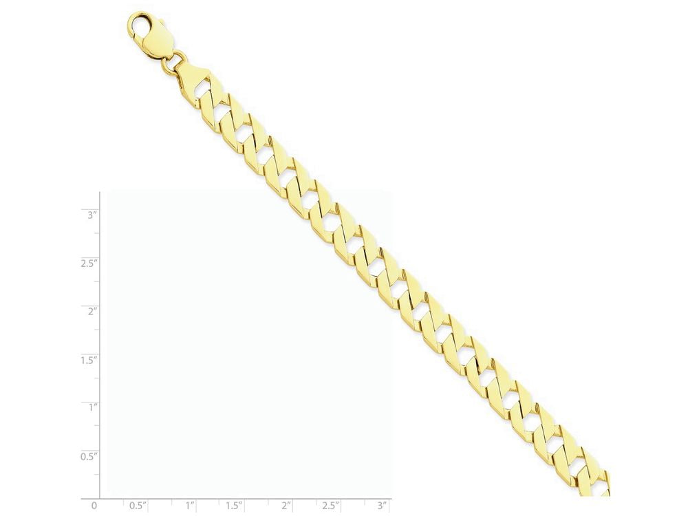 FJC Finejewelers 8 Inch 14k Yellow Gold 9.25mm Hand-polished Fancy Link Chain Bracelet