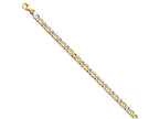 FJC Finejewelers 7 Inch 14 kt Two Tone Gold 6mm Hand-polished Fancy Link Chain Bracelet