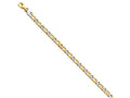 FJC Finejewelers 8 Inch 14 kt Two Tone Gold 6mm Hand-polished Fancy Link Chain Bracelet