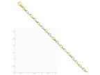 FJC Finejewelers 8 Inch 14 kt Two Tone Gold 4.5mm Hand-polished Fancy Link Chain Bracelet