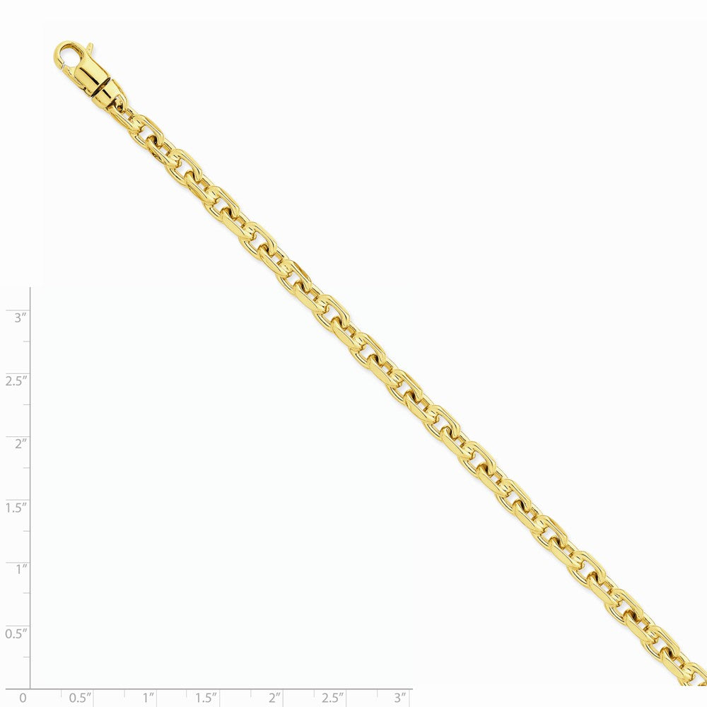 FJC Finejewelers 14 kt Yellow Gold 5mm Hand-polished Fancy Link Bracelet