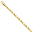 FJC Finejewelers 14 kt Yellow Gold 5mm Hand-polished Fancy Link Bracelet