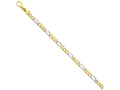 FJC Finejewelers 7 Inch 14 kt Two Tone Gold 5.8mm Polished Fancy Link Chain Bracelet