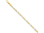 FJC Finejewelers 7 Inch 14 kt Two Tone Gold 5.8mm Polished Fancy Link Chain Bracelet