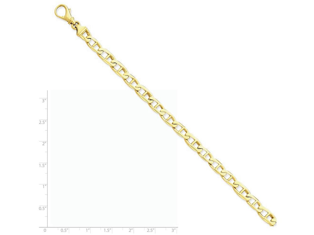 FJC Finejewelers 7.25 Inch 14k Yellow Gold 6.2mm Polished Fancy Link Chain Bracelet