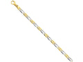 FJC Finejewelers 7.5 Inch 14 kt Two Tone Gold 5.8mm Polished Fancy Link Chain Bracelet