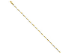 FJC Finejewelers 7 Inch 14 kt Two Tone Gold 2.25mm Fancy Link Chain Bracelet