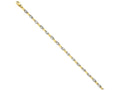 FJC Finejewelers 7.25 Inch 14 kt Two Tone Gold 3.5mm Fancy Link Chain Bracelet