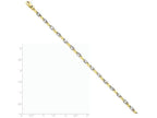 FJC Finejewelers 8.25 Inch 14 kt Two Tone Gold 3.5mm Fancy Link Chain Bracelet