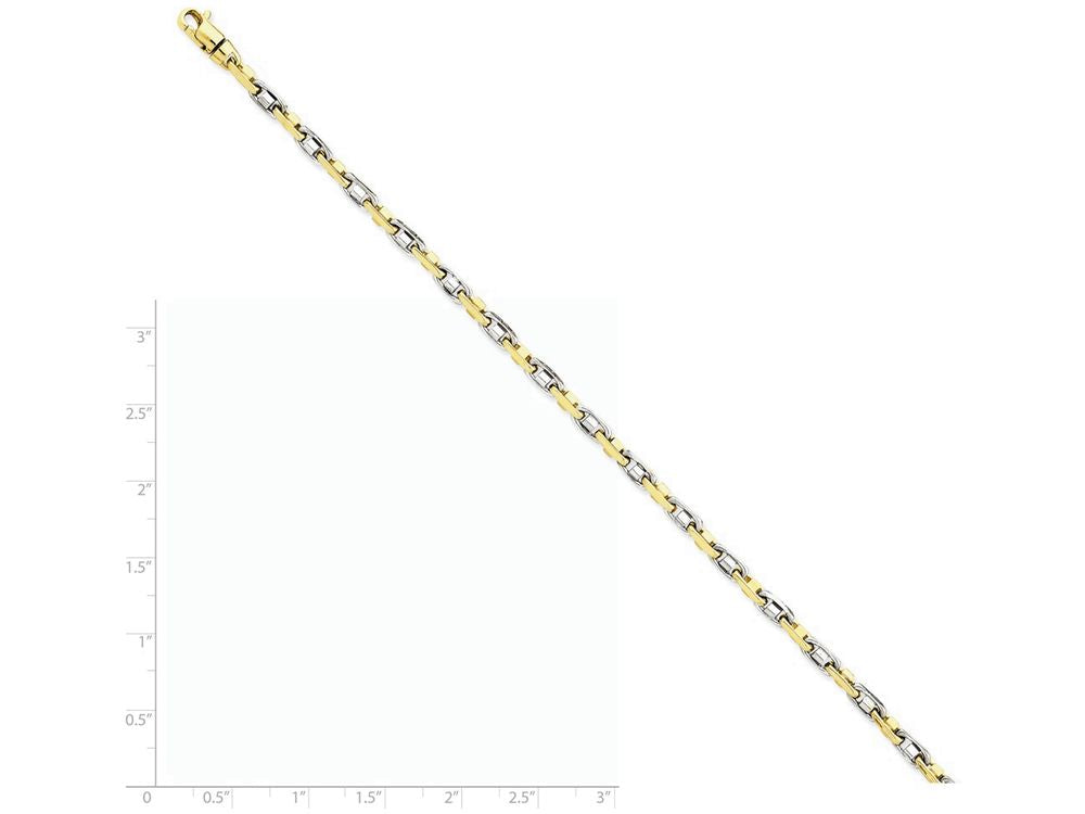 FJC Finejewelers 8.25 Inch 14 kt Two Tone Gold 3.5mm Fancy Link Chain Bracelet