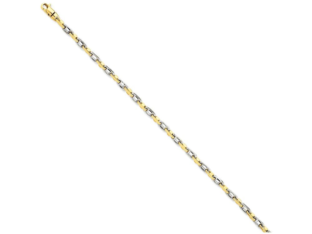 FJC Finejewelers 8.25 Inch 14 kt Two Tone Gold 3.5mm Fancy Link Chain Bracelet